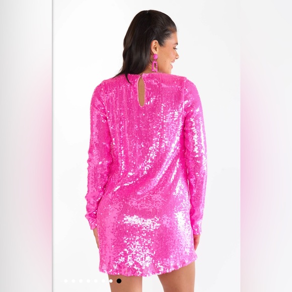Show Me Your Mumu Maddison Mini Sequin Dress PINK - Picture 2 of 3